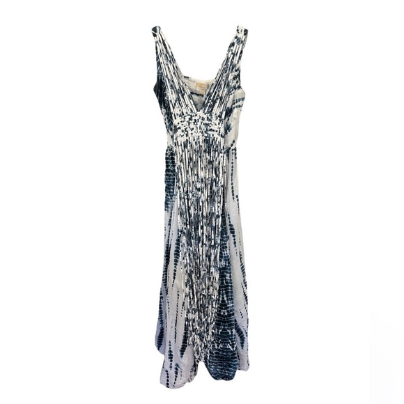 Michael Michael Kors cotton blue and white tie-dye fringe maxi dress size XXS - Picture 5 of 10